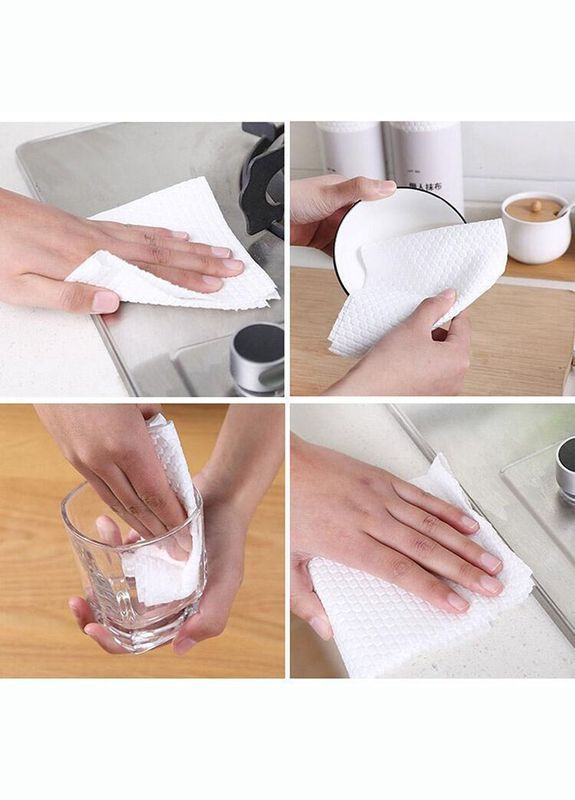 Серветки кухонні одноразові 50шт/уп 25*25см Home (298373723)