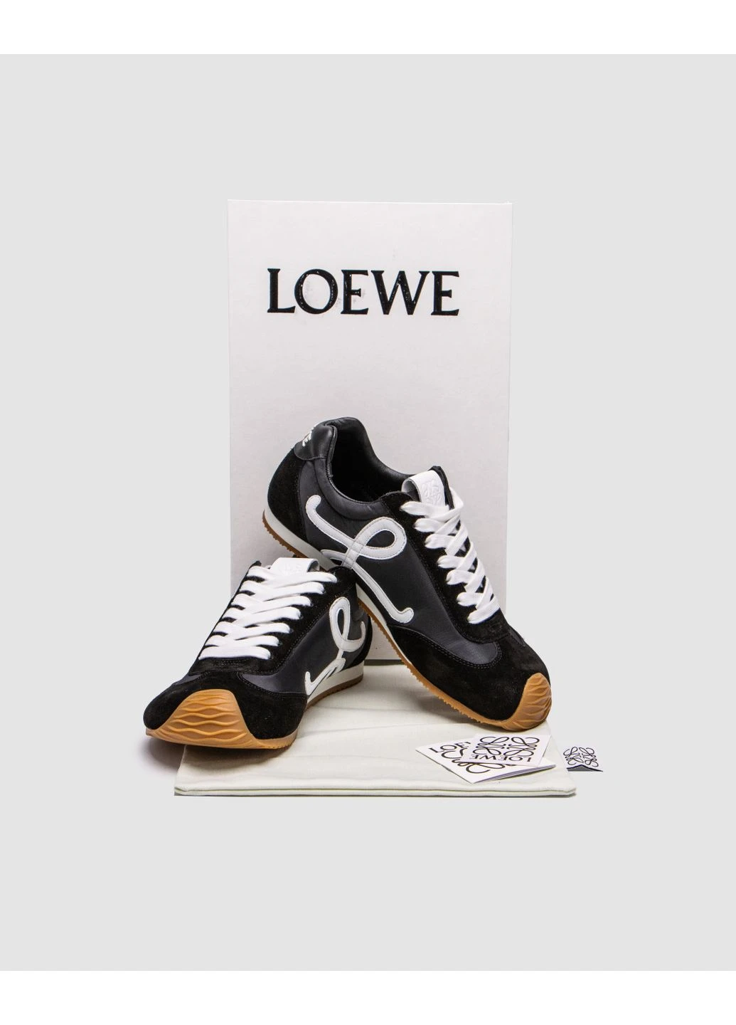 Білі кросівки чоловічі loewe ballet runner 2.0 black/white лоеве балет ранер білі демісезон No Brand