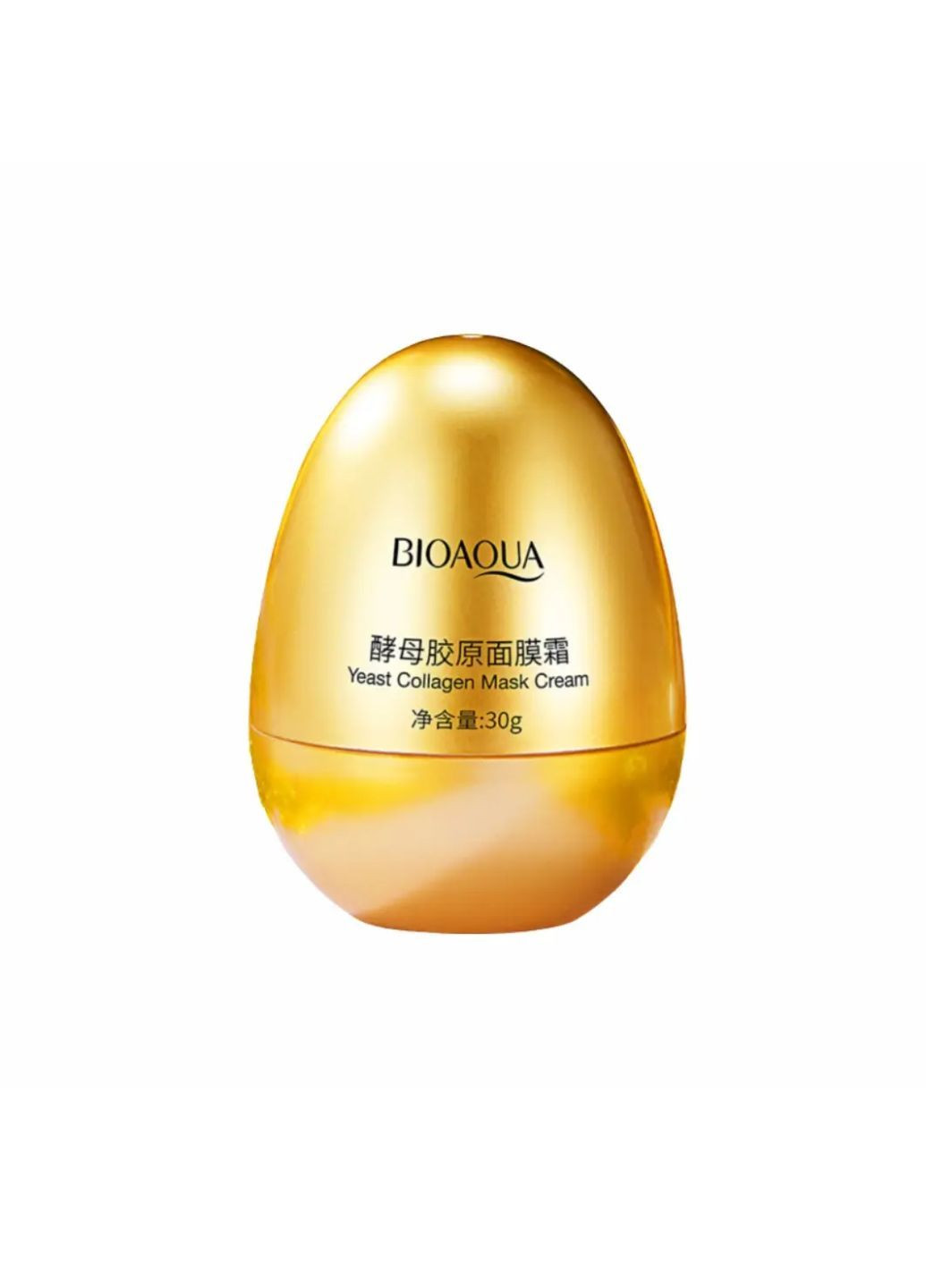 Крем-маска для обличчя з екстрактом протеїну яєчного білка Yeast Collagen Mask Cream, 30 мл Bioaqua (290850187)