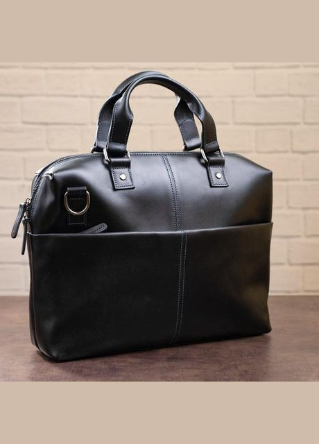 Сумка мужская через плечо кожаная портфель для документов А4 планшет в дорогу для телефона Черный 34349 Shvigel (331862424)