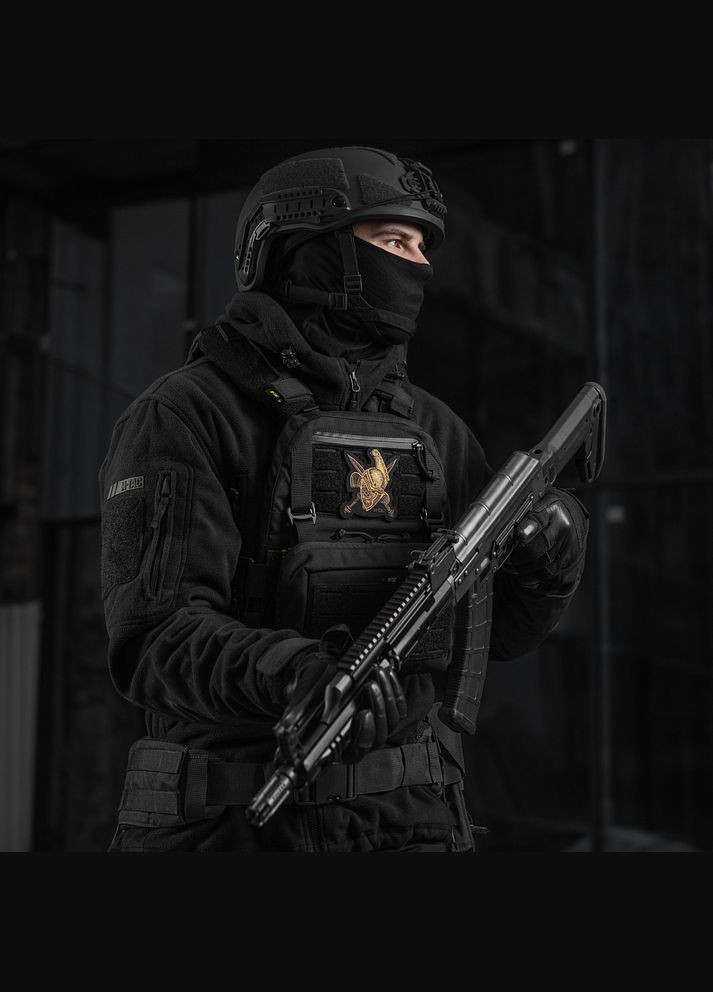 Нашивка Gladiator Helmet (вышивка) Black M-TAC (315047099)