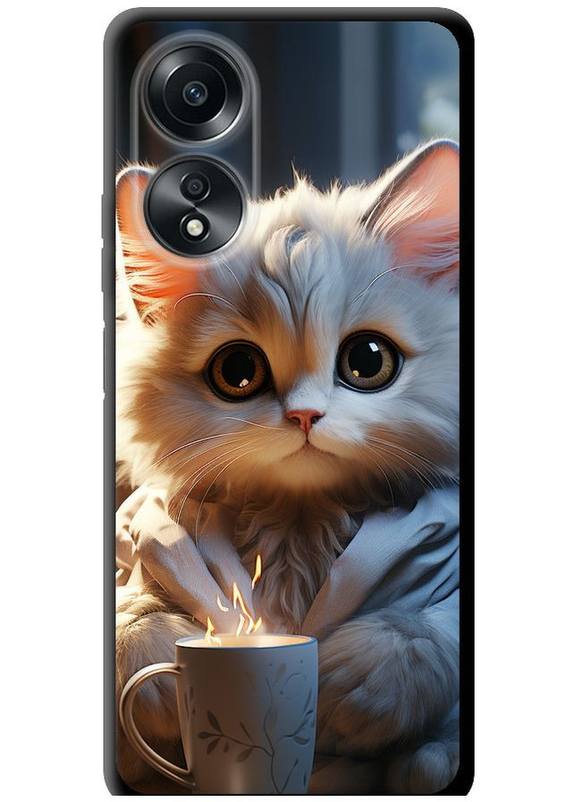 TPU чохол 'Білий кіт' для Endorphone Oppo A58 4G (308252838)