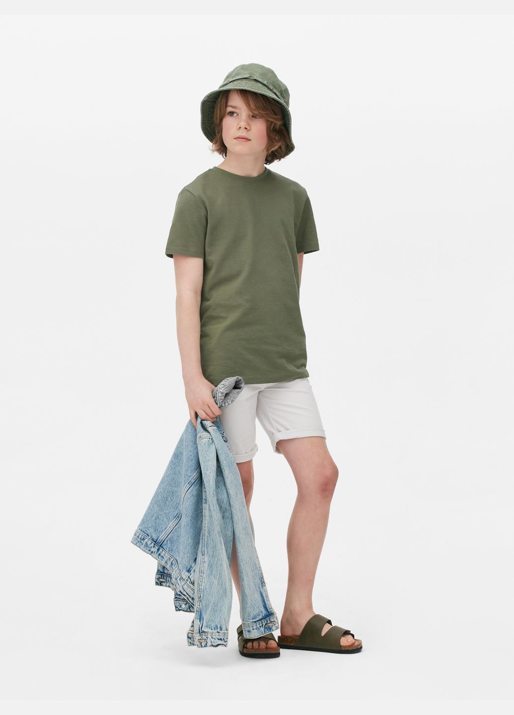 Хакі (оливкова) футболка basic,хакі, Primark