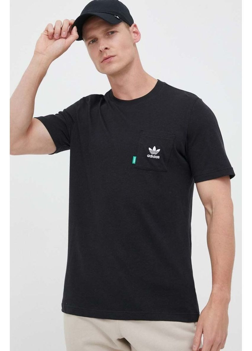 Чорна футболка adidas Essentials+ Made With Hemp HR8623