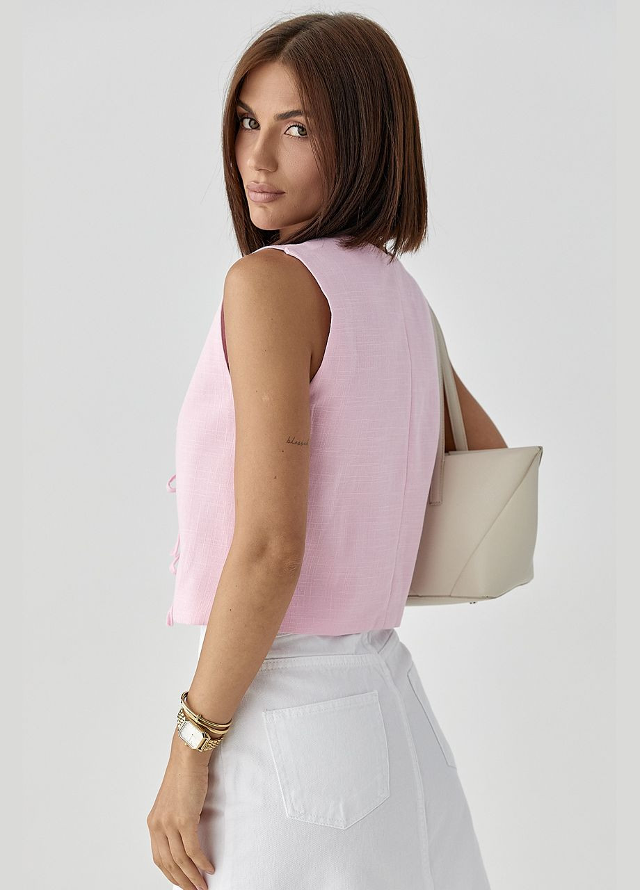 Жіночий бавовняний жилет на зав'язках Lurex (336678799)