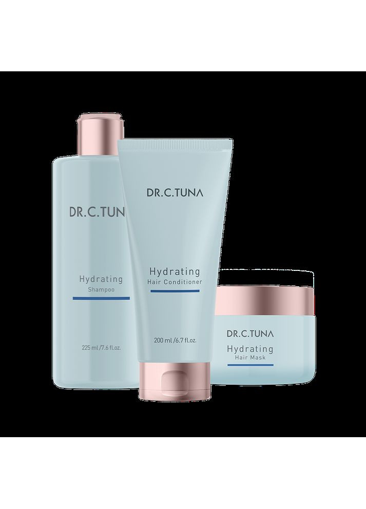 Набір Зволоження для волосся безсульфатний (шампунь, кондиціонер, маска) Hydrating Dr. C.Tuna Farmasi (294944858)
