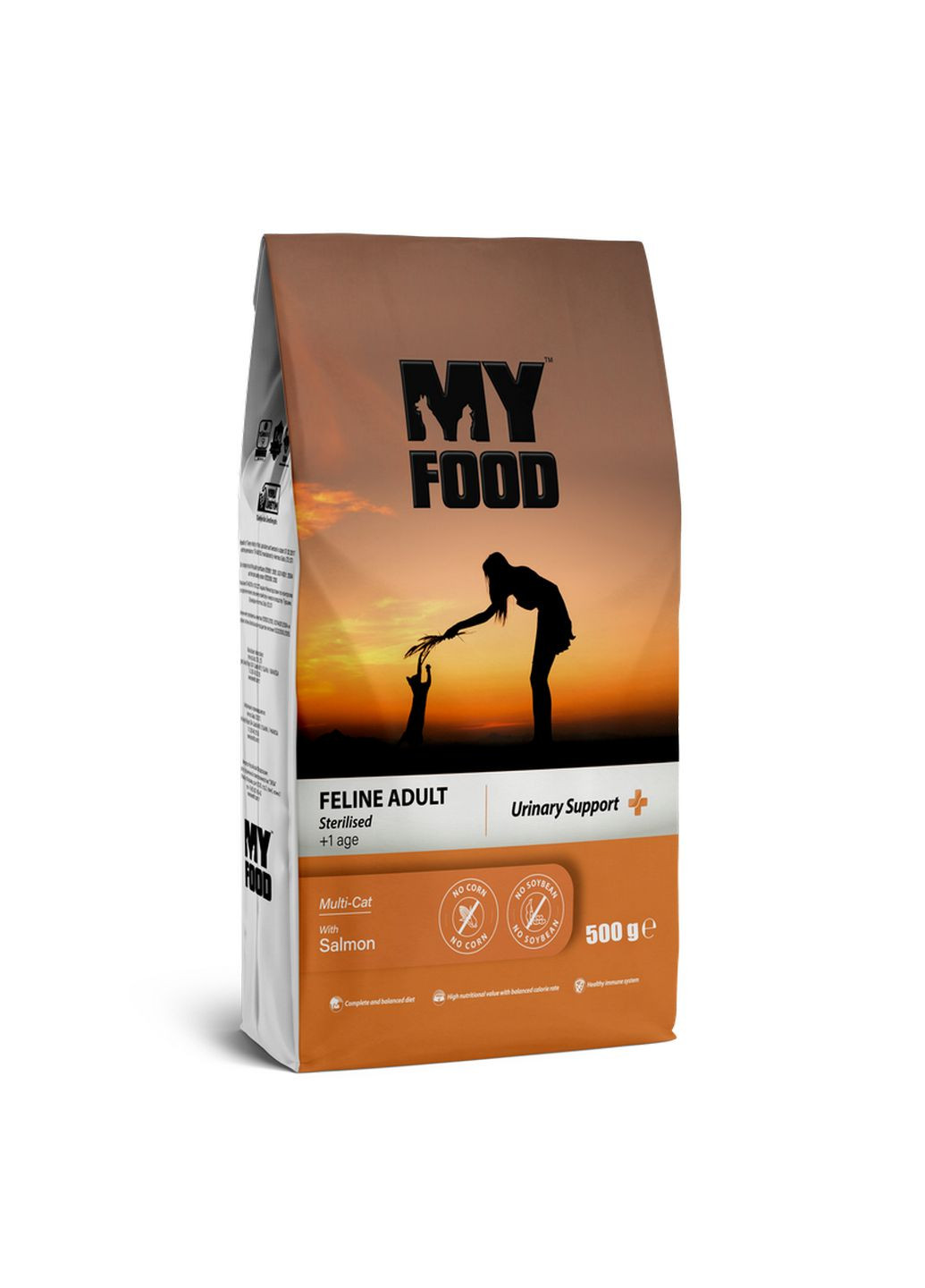 Сухий Корм Myfood Суперпреміум для дорослих стерилізованих котів з Лососем 0,5 кг Hermos (341679742)