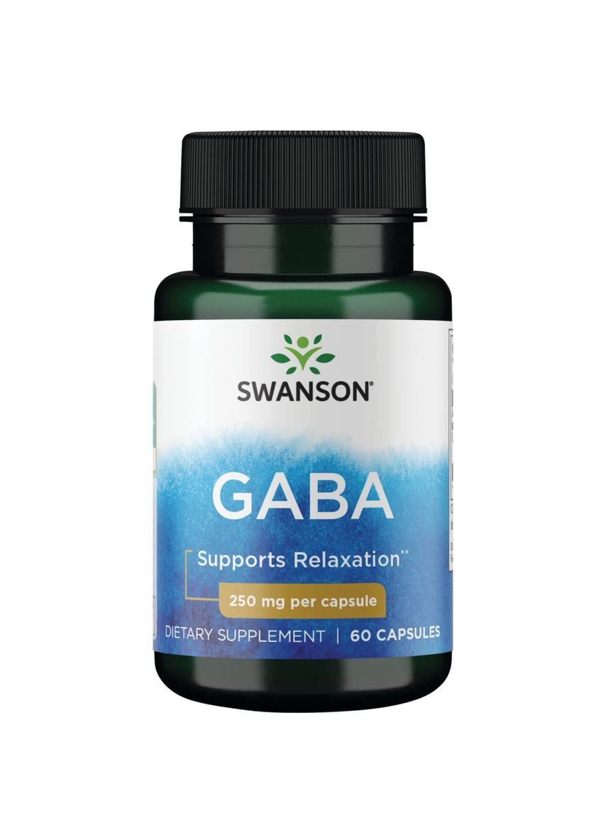 Гамма-аміномасляна кислота GABA 250 mg 60 caps Swanson (292555740)