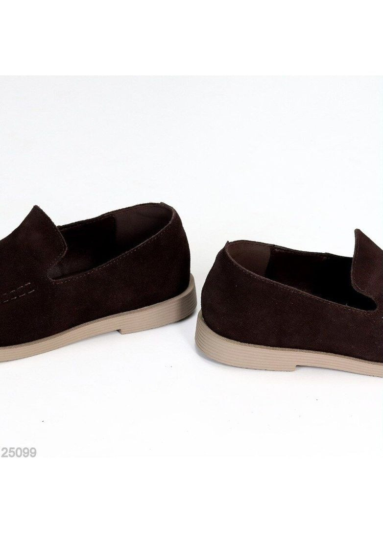 Hengji Коричневі лофери натуральна замша, мокасини шоколад, коричневі туфлі лофери код 25099 лофери коричневий з натуральна замша, китай — демісезон (361243450)