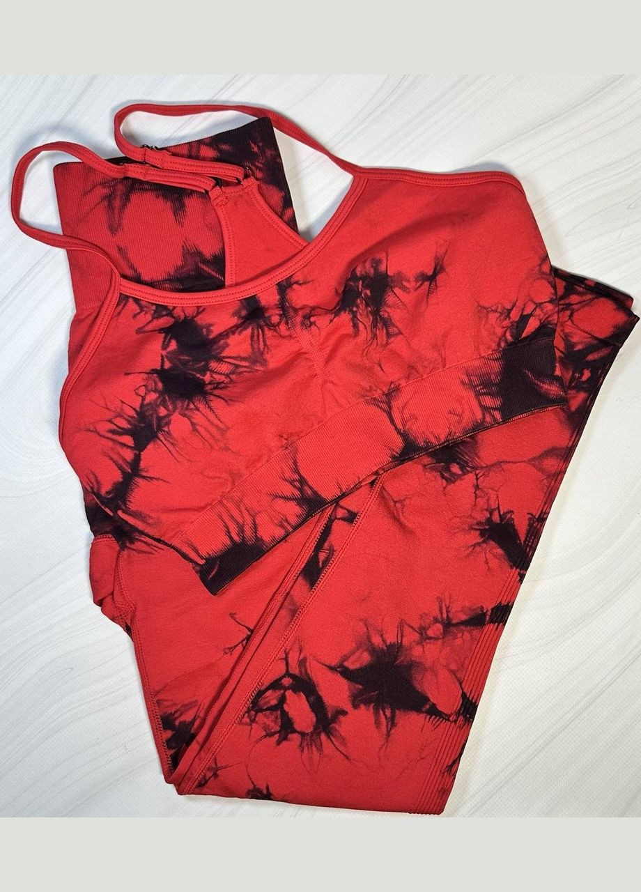 Комплект для фітнесу (спортивний костюм) тай-дай, легінси + топ No Brand (329867642)