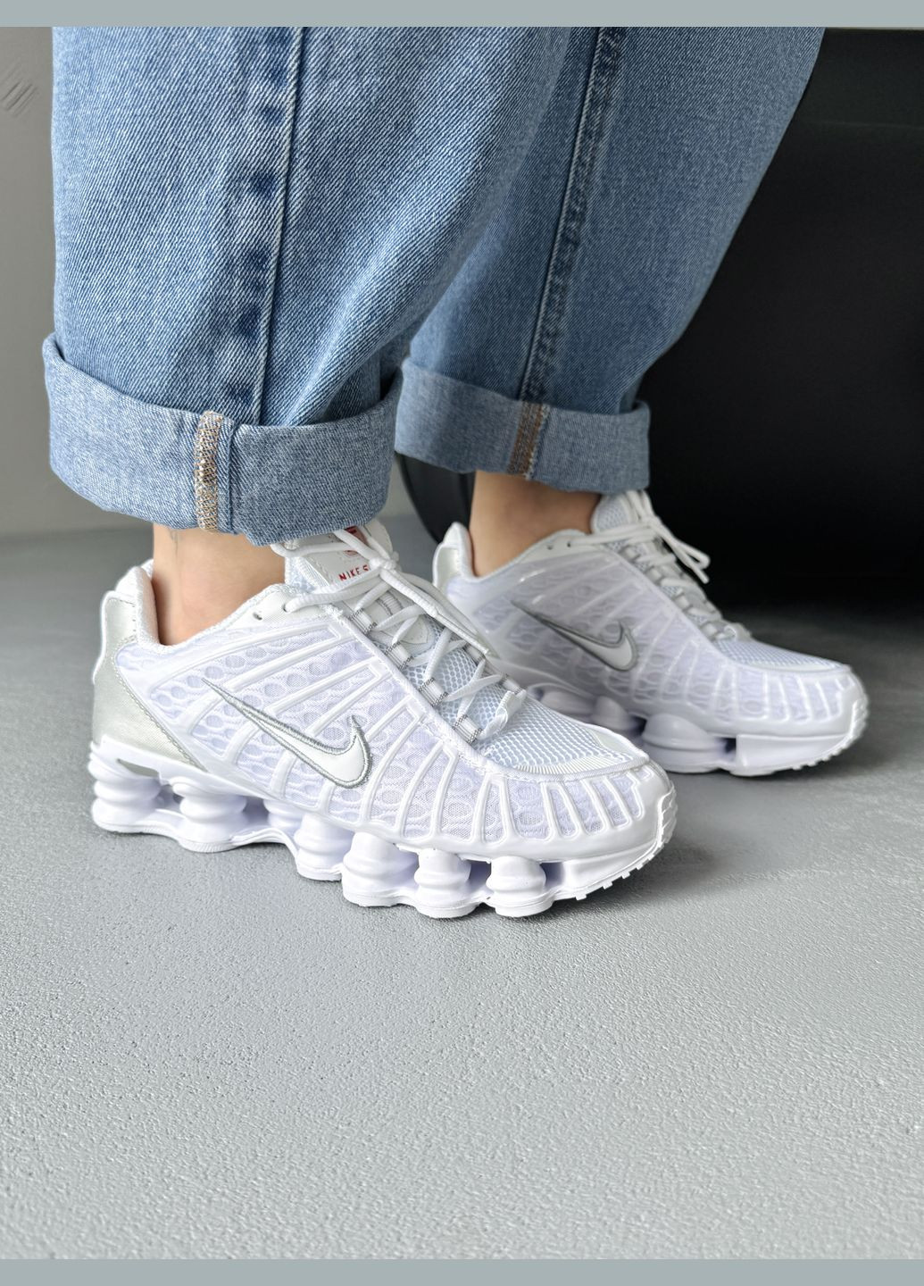 Кросівки жіночі і чоловічі Nike Shox TL White | Найк Шокс ТЛ білі No Brand білі демісезони (341264125)