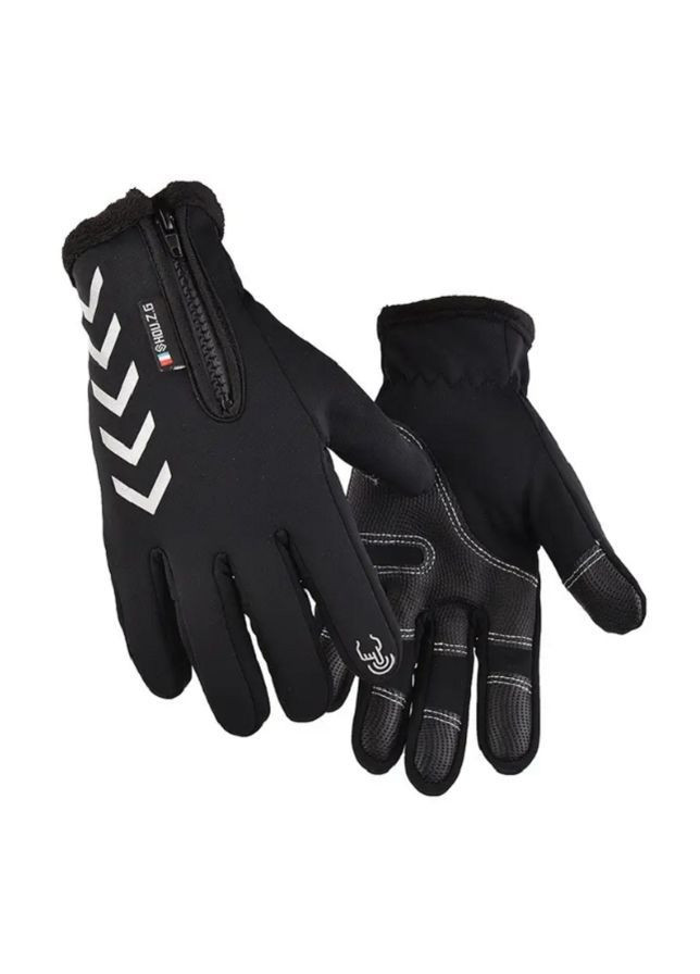 Перчатки мужские сенсорные черные No Brand (372473842)