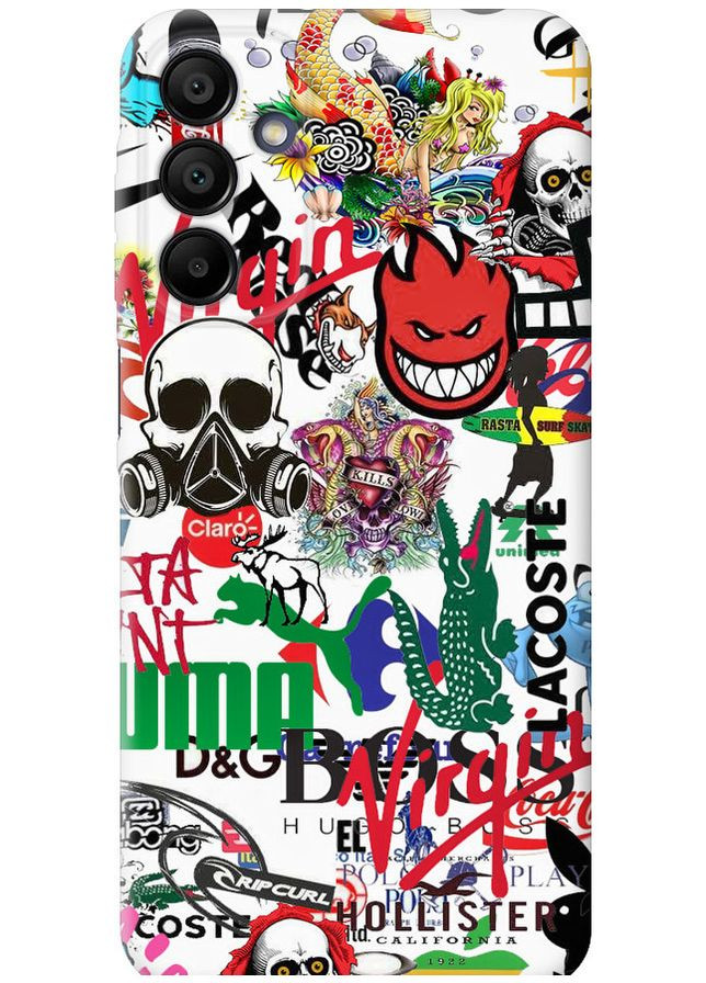 Силиконовый чехол 'Many different logos' для Endorphone Samsung Galaxy A15 (297868013)