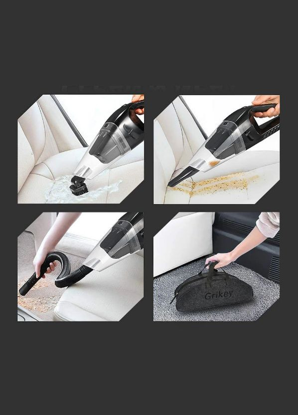 Пылесос автомобильный проводной 5 120Вт для сухой и влажной уборки Grikey (336212271)