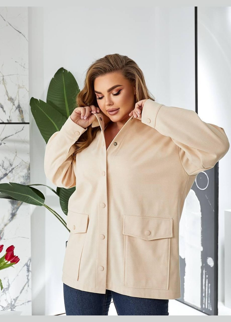 Піджак- сорочка жіночий "Модель 257" - з довгим рукавом SF-257 Молочний, 58 Sofia (301219672)