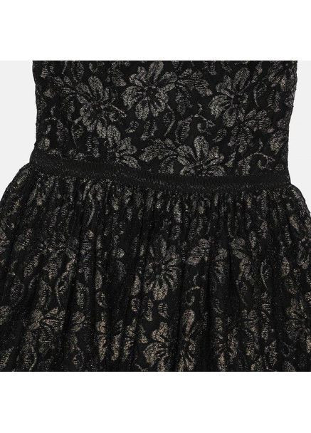 Чорна вечірня сукня,чорний в золотисті візерунки,camaïeu Camaieu