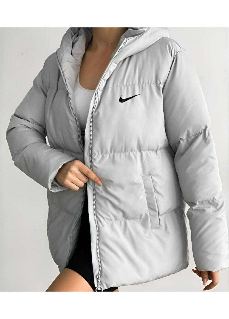 Сіра зимня ✨жіноча куртка з плащівки канада з якісним пошиттям заміри в описі✨ куртка-пальто DK/DL Мода без кордонів