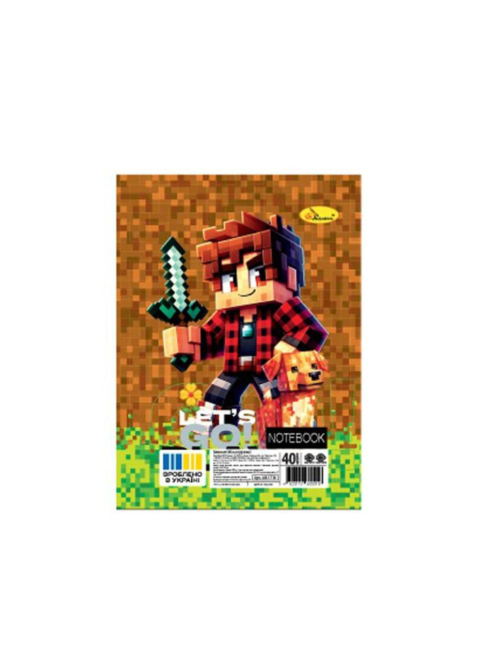 Блокнот А6 АП-1710-8, 40 аркушів, пружина збоку Апельсин (367972630)