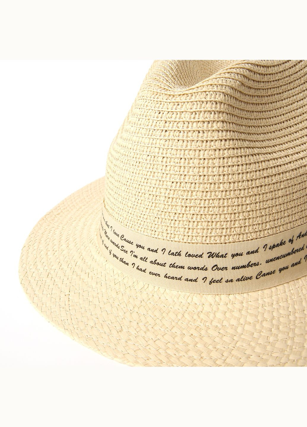 Шляпа федора женская бумага бежевая WENDY LuckyLOOK 817-754 (289478394)