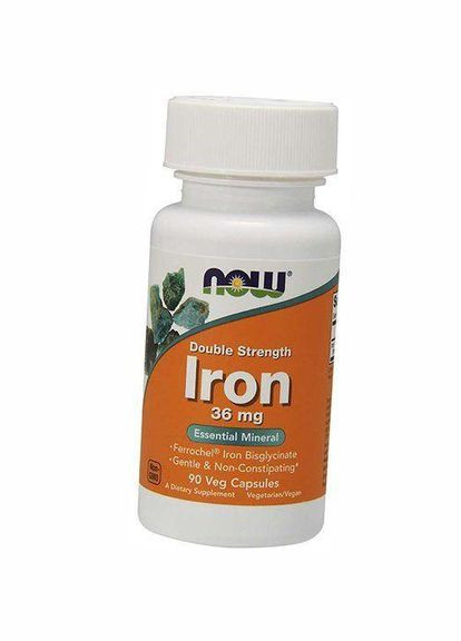 Бісгліцинат Заліза подвійної сили, Iron 36, 90вегкапс (36128158) Now Foods (304765105)