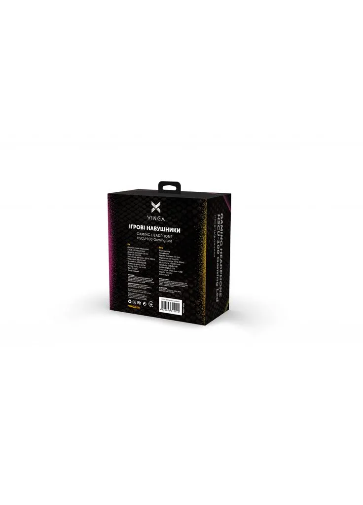 Наушники HSCU-100 Gaming LED Black (HSCU-100) Vinga (383420853)