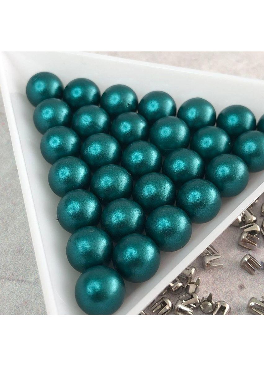 D-8 мм (100 шт) Пробивные бусины на заклепках - морская волна Plus-plus (352743874)