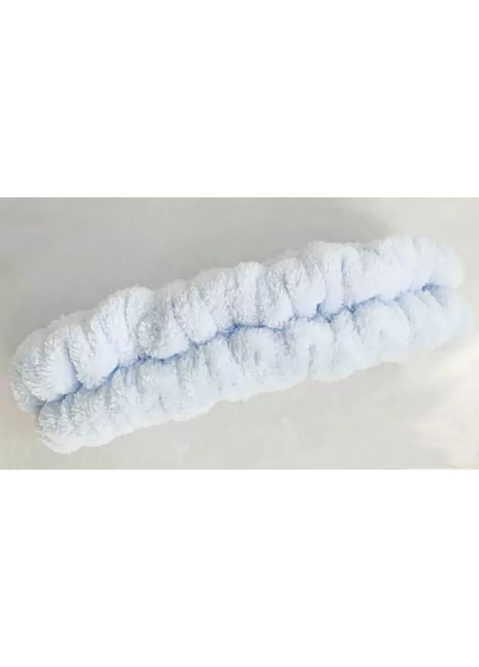 Эластичная плюшевая повязка для фиксации волос голубая No Brand (368713815)