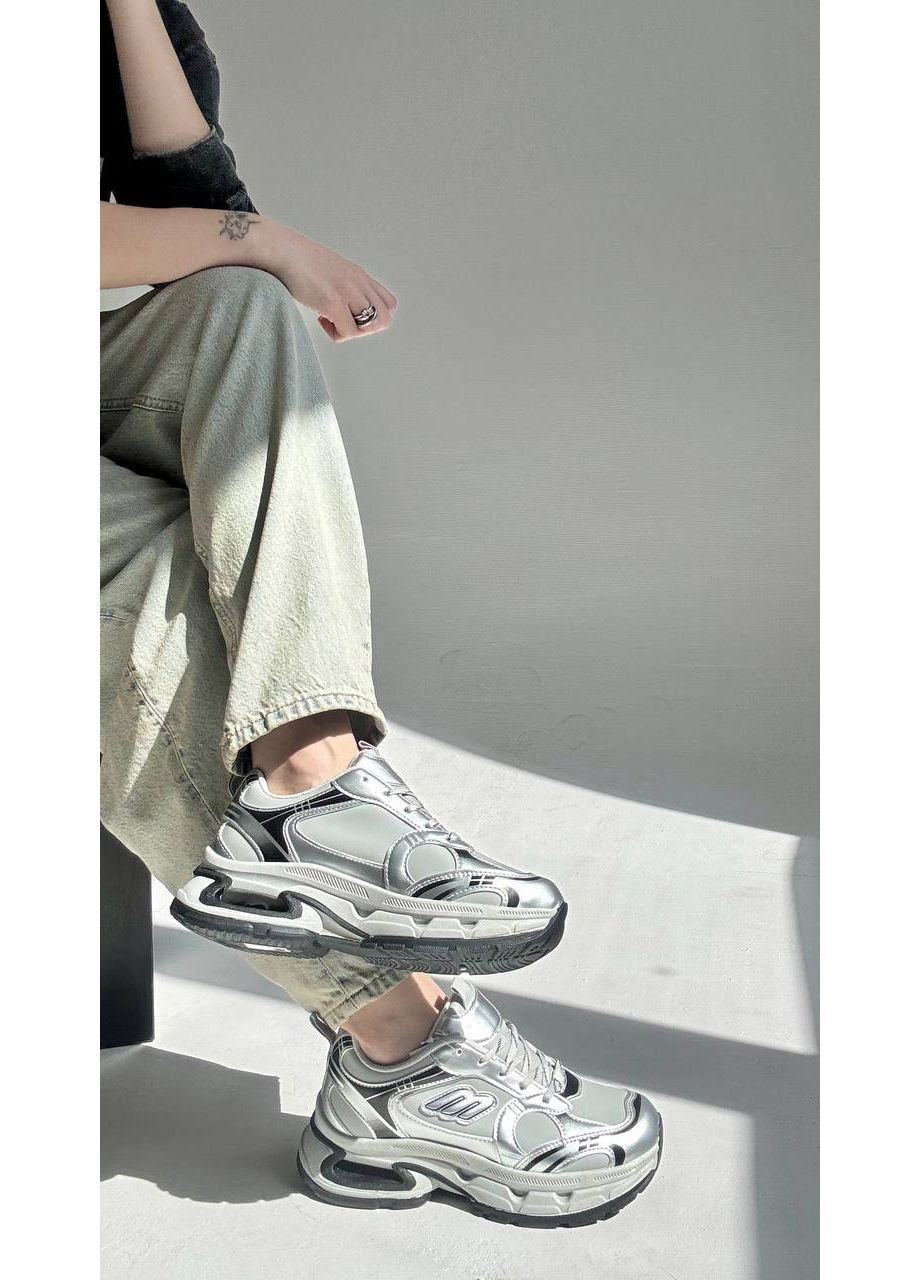 Стильные кроссовки Helen серебристые всесезоны (368544200)