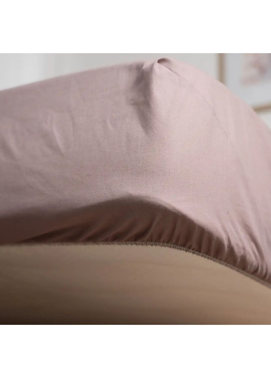 Простирадло з резинкою 90*200 см Ранфорс гіпоалергенне Мокко Темно-Коричневе (4890090200) ТЕП (370769994)