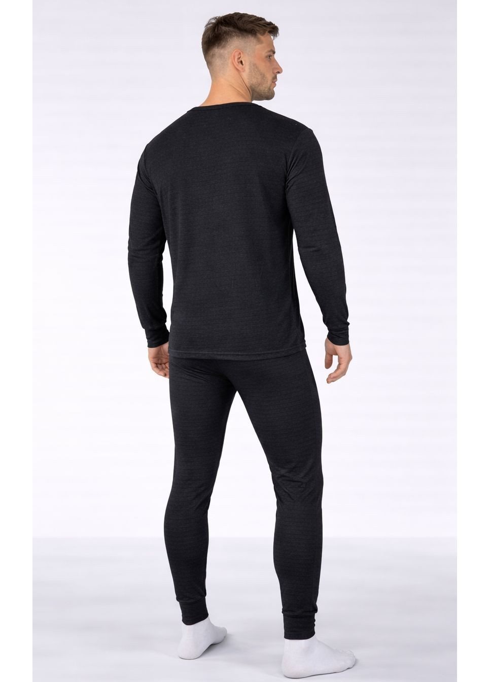 Термобелье мужское зимнее (комплект) черный No Brand (371918538)