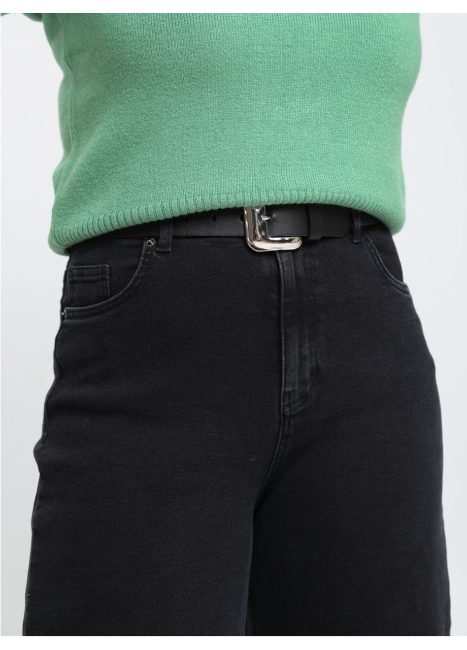 Джинсы женские утепленные черные на флисе багги Carrot fit John Richone - (369668872)