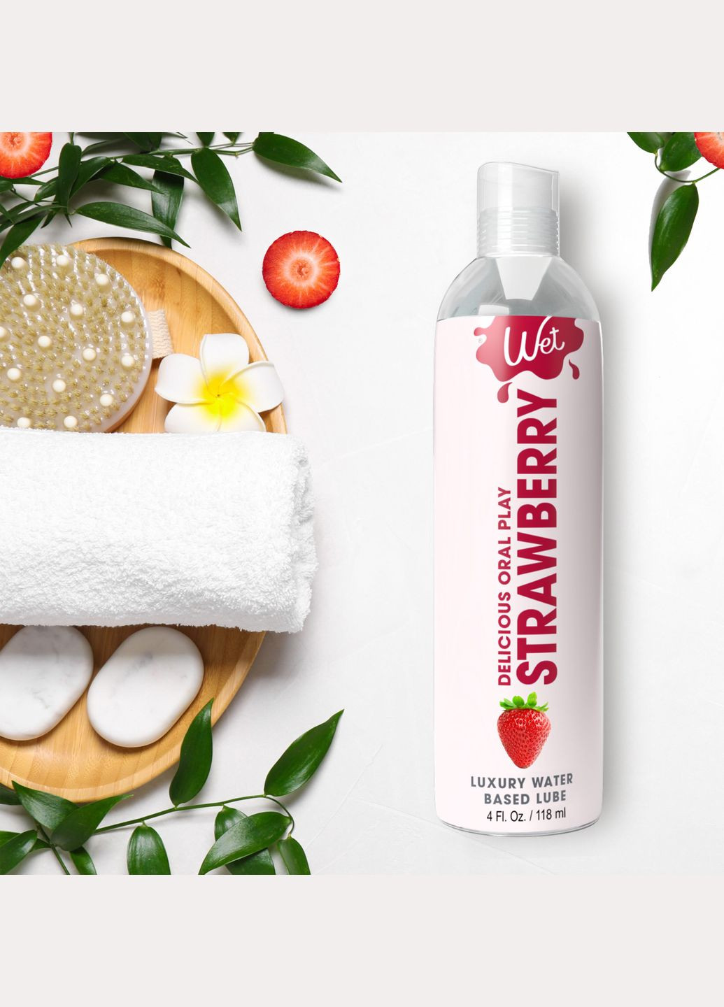 Съедобный лубрикант со вкусом клубники Strawberry, 30 мл Wet (297395265)
