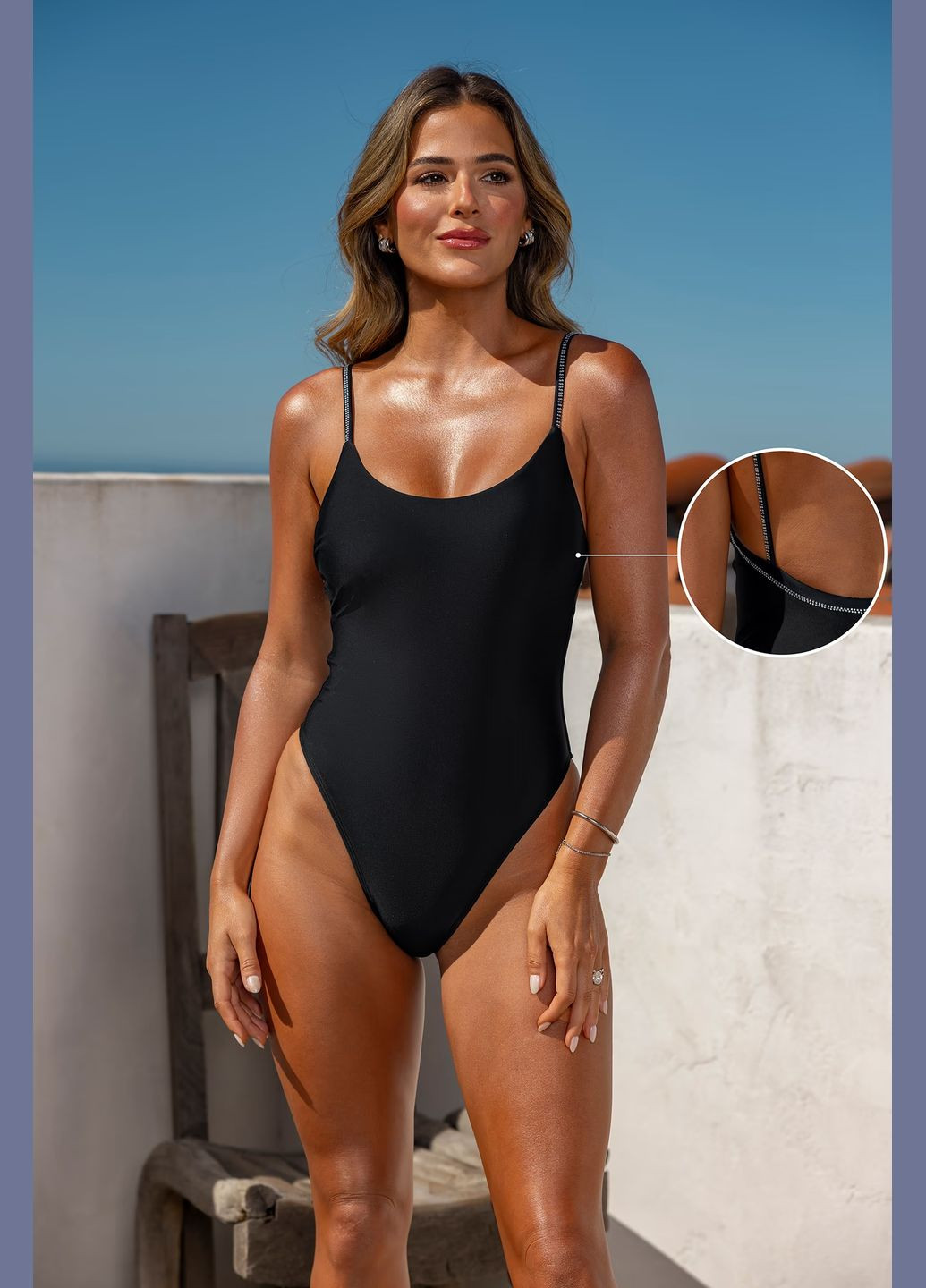 Черный летний купальник CUPSHE