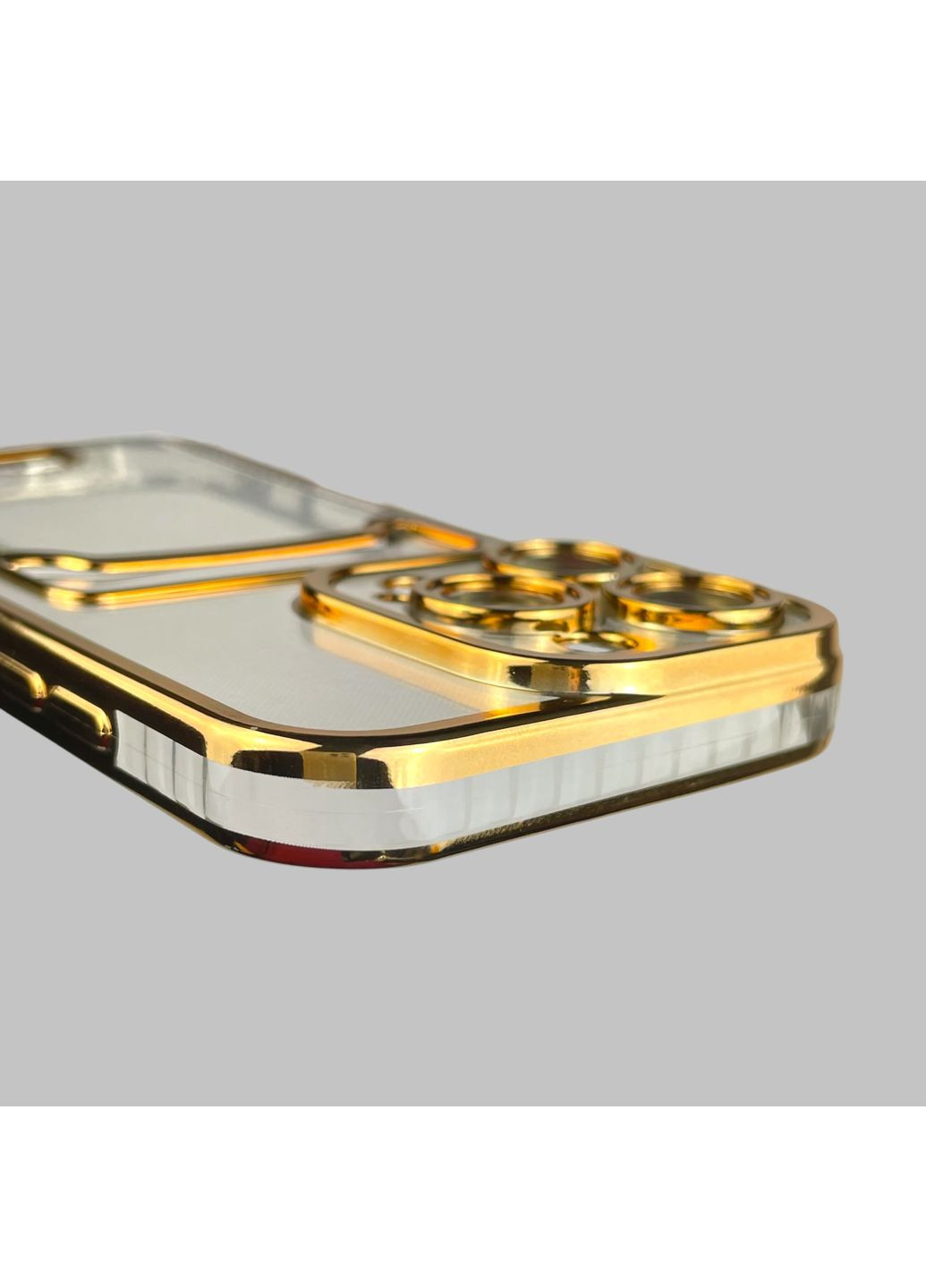 Чохол для iPhone 16 Pro із золотою окантовкою з кишенькою для карток на айфон 16 про золотий Apple (366020576)