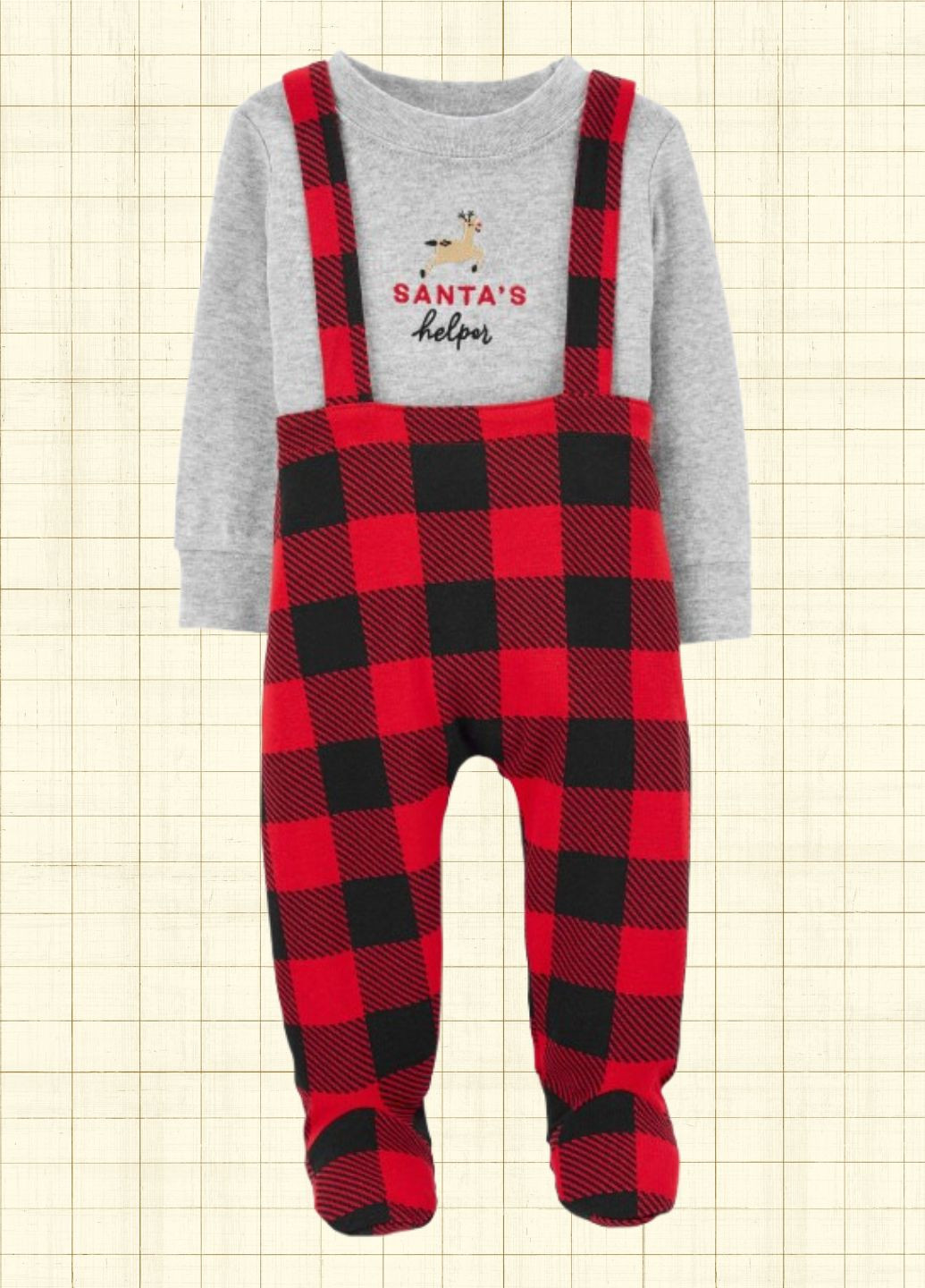 Красный комплект (бодик, ползунки) Carter's