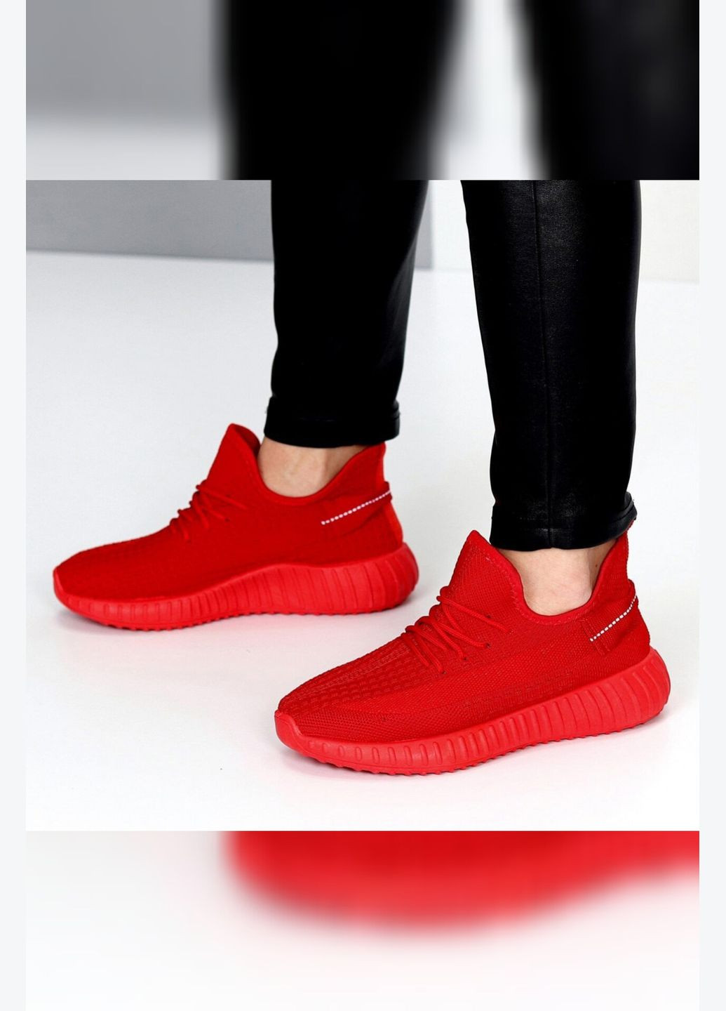 Красные летние красные кроссовки женские летние для бега спортзала текстильные Viki кросівки