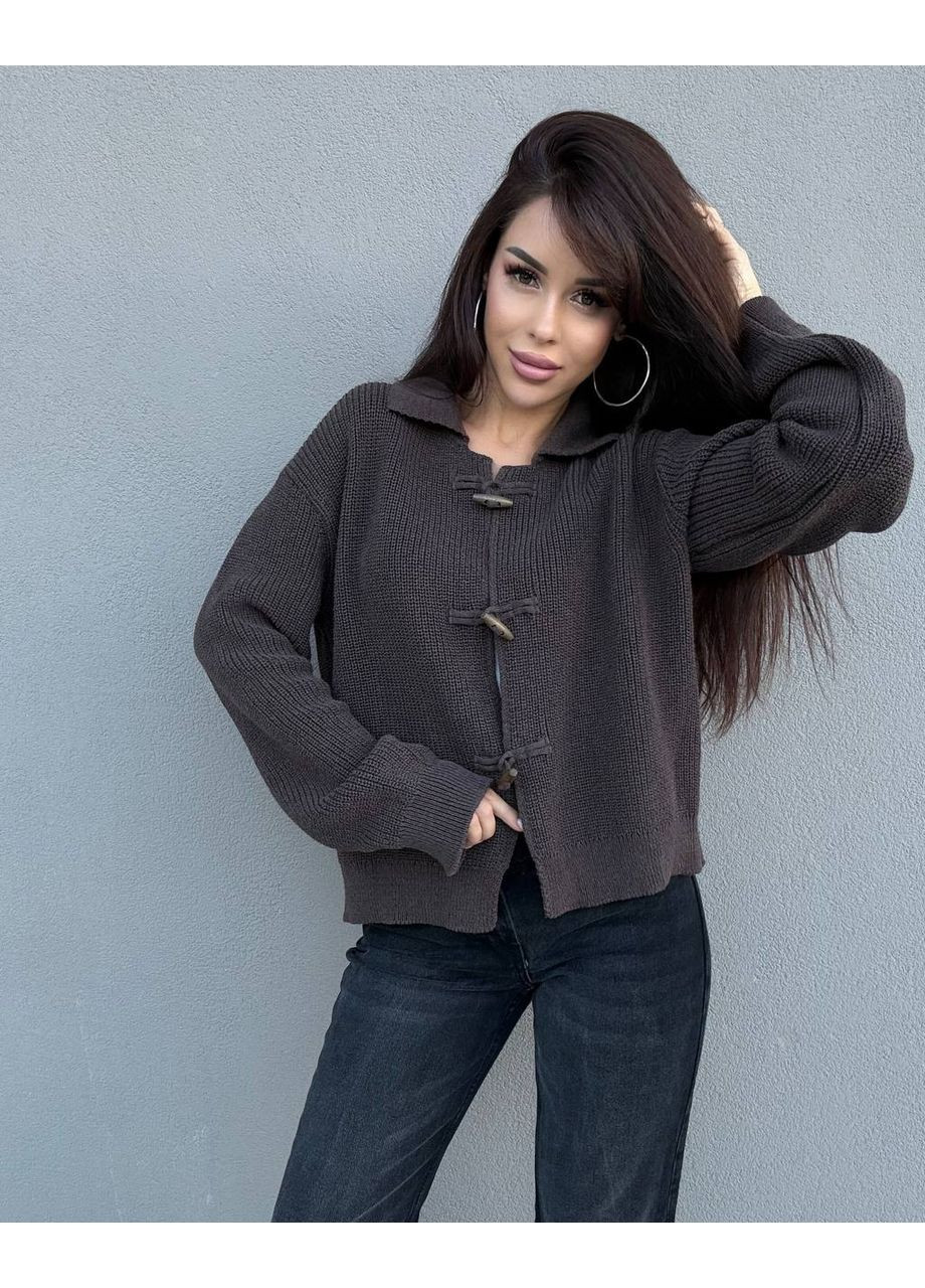 Коричневый демисезонный кардиган GD/GL Модний простір