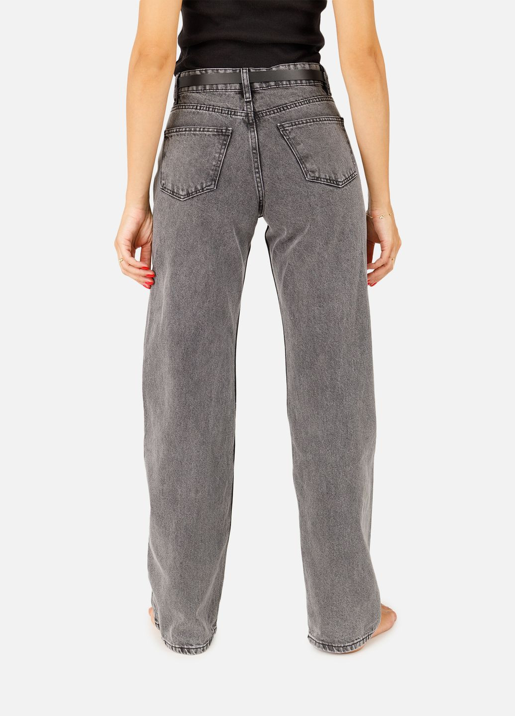 Женские джинсы straight цвет серый CB-00257327 Yuki - (309000585)