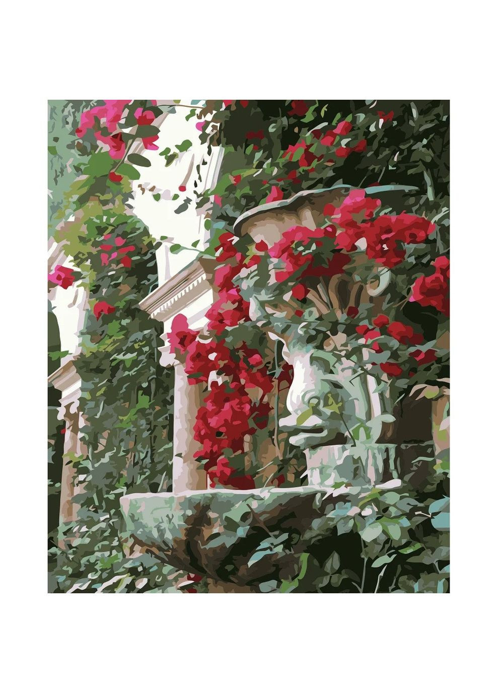 Набор для росписи Сад красных цветов VA-3217 размером (40х50). Strateg (328944158)