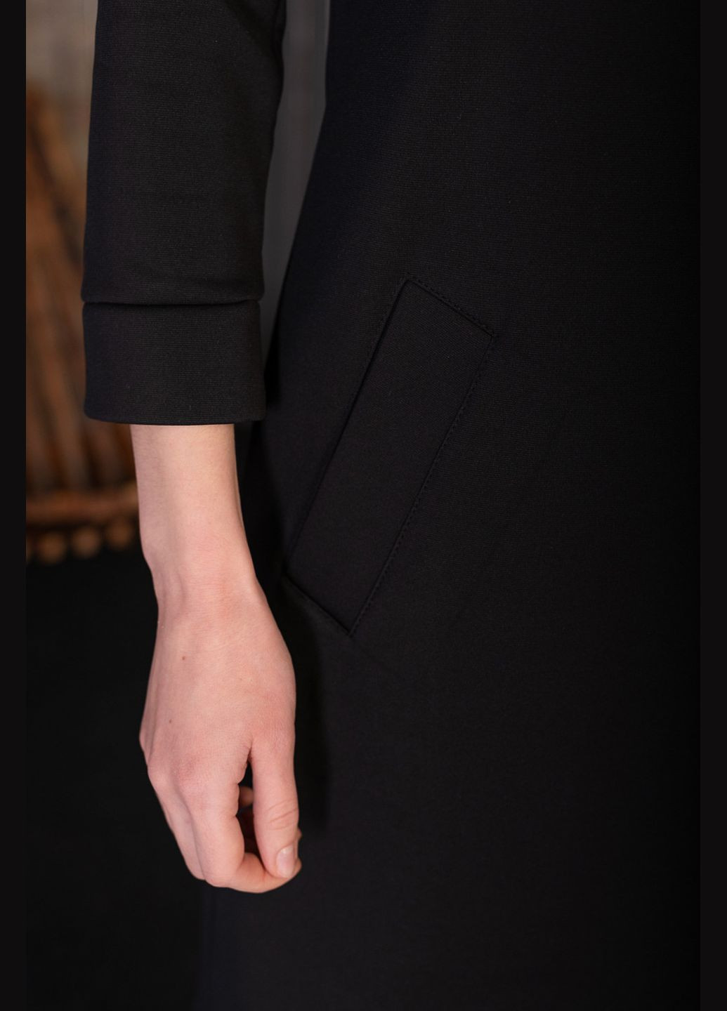 Чорна сукня з манжетом (ll111470090) LadyLike