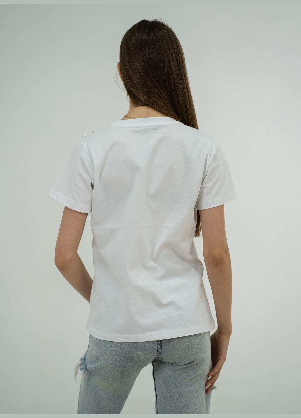 Біла літня футболка жіноча Balmain