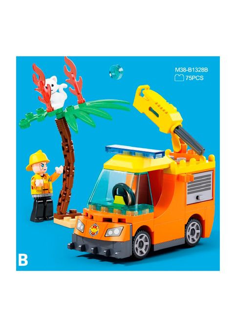 Конструктор, міська серія, спецтехніка/рятувальна машина, 75 деталей (M38-B1328B) Sluban (338531710)