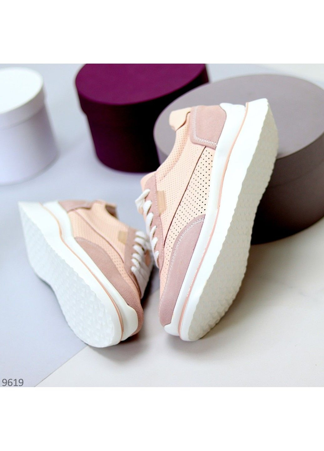 280 Кросовки Кожаные Розовые KDSL розовые демисезоны (316354797)