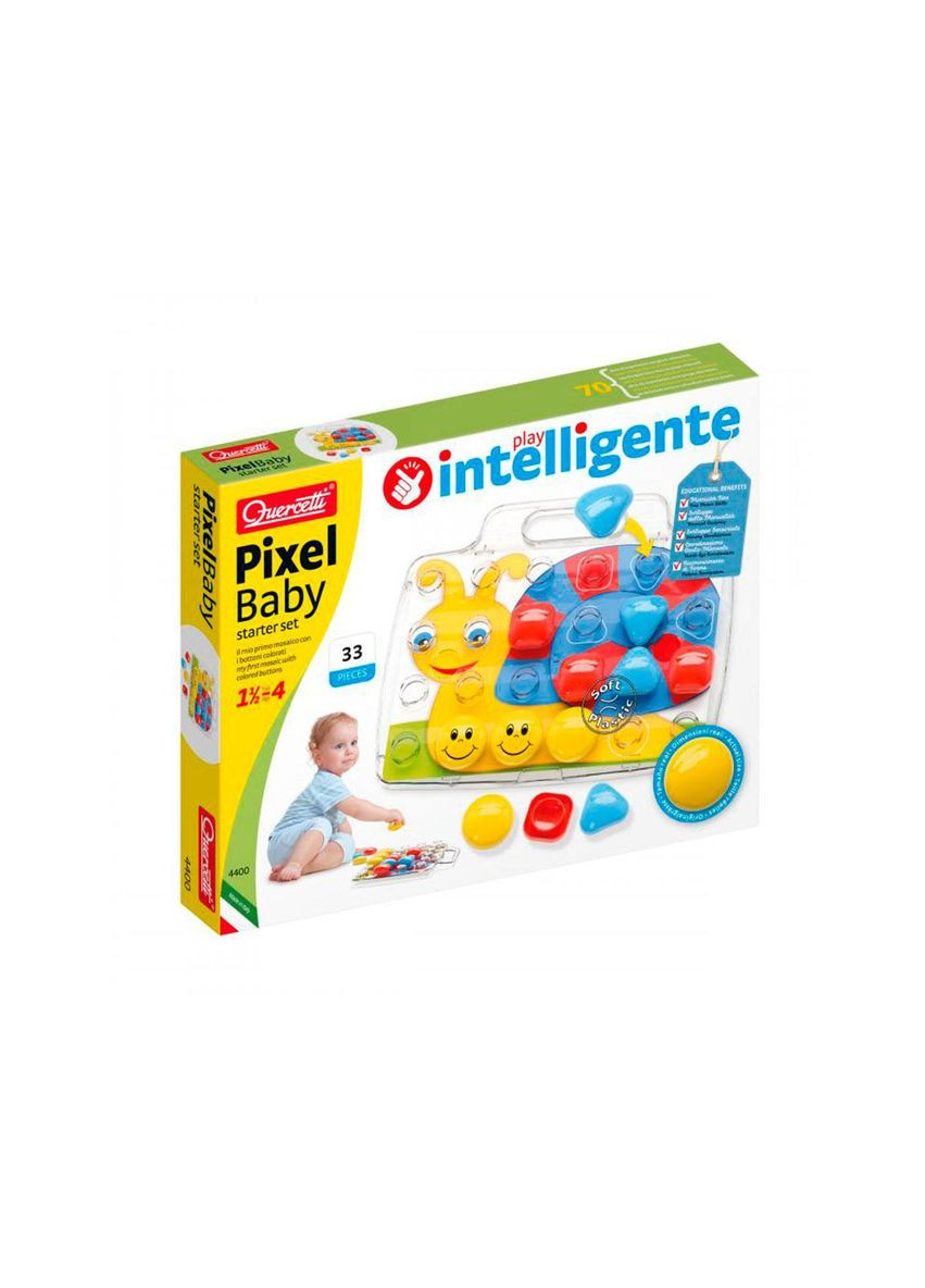 Набір — для занять Мозаїкою (24 Великі Фішки 46 мм + Дошка) Quercetti (342753471)