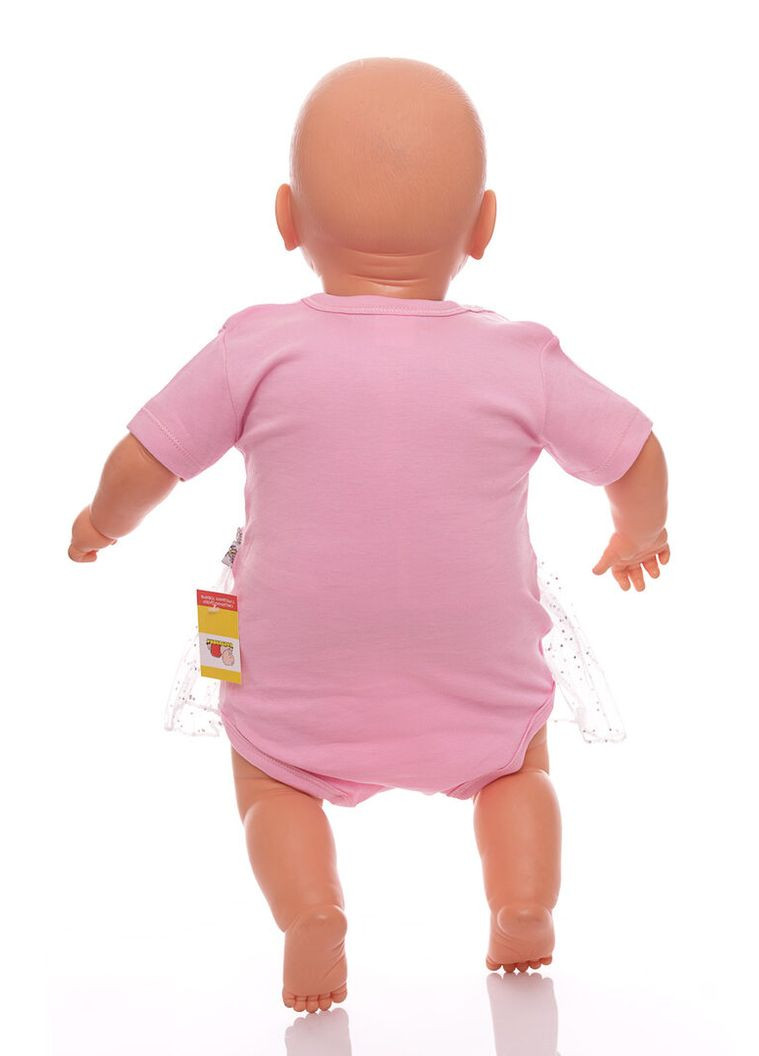 Боді з коротким рукавом для дівчинки I love you рожевий інтерлок MiniPapi 86 см (30985) BABYKROHA (315423824)