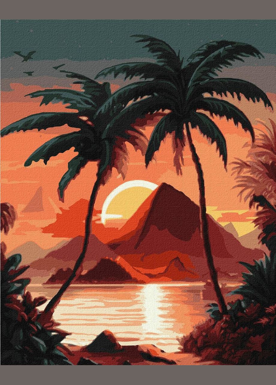 Картини за номерами морська тематика 40х50 Картина за номерами на полотні Світанок біля моря Розфарбування по номерах Ідейка Идейка (308988553)