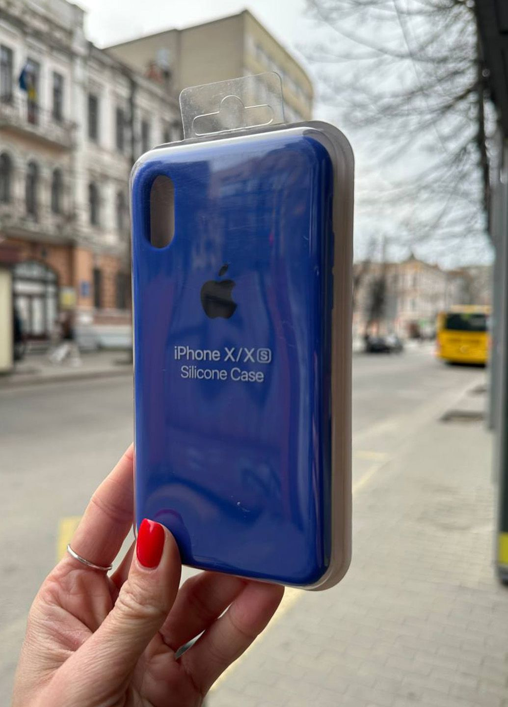 Чохол для iPhone X/Xs Silicone Case Light Blue синій No Brand (289754194)