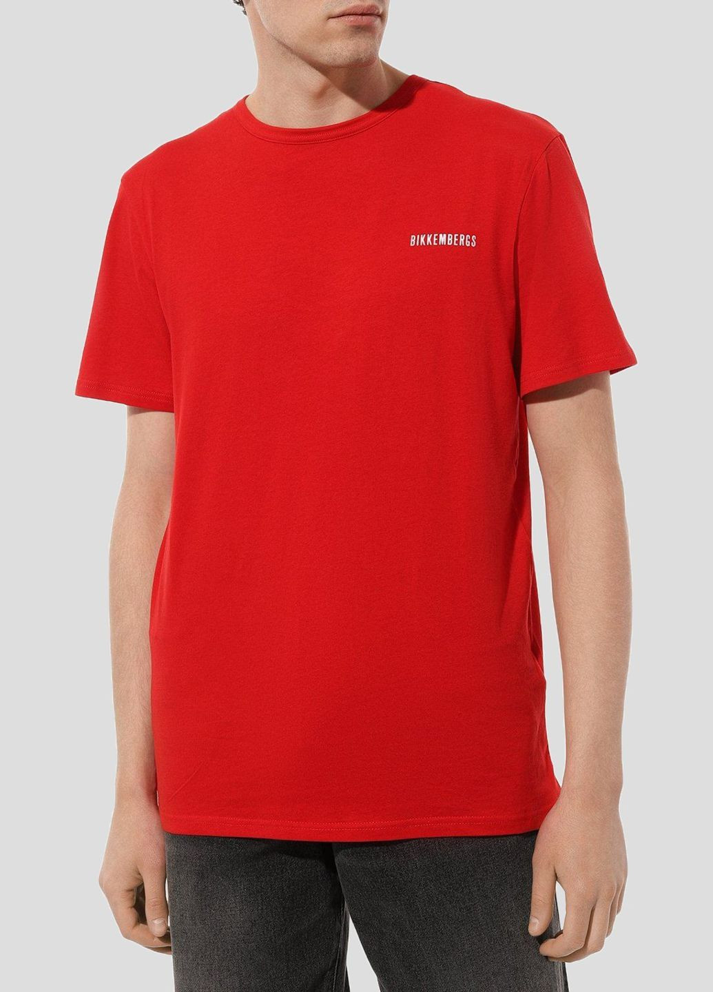 Красная красная футболка с двухсторонним принтом Dirk Bikkembergs