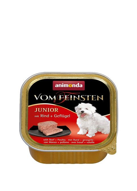 Консервы Vom Feinsten для щенков с мясом говядины и птицей 150 г (4017721826204) Animonda (279561805)