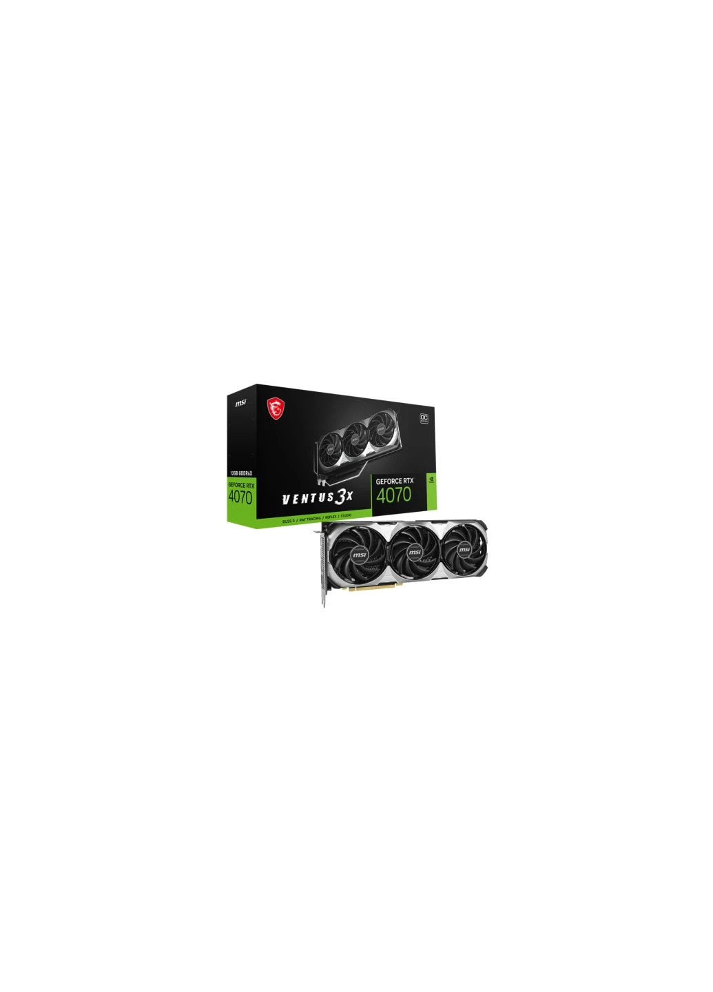 Видеокарта (RTX 4070 VENTUS 3X E 12G OC) MSI GeForce RTX4070 12Gb VENTUS 3X E OC (276383214)